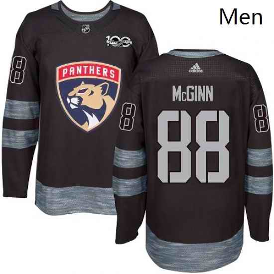 Mens Adidas Florida Panthers 88 Jamie McGinn Premier Black 1917 2017 100th Anniversary NHL Jersey